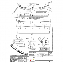  Рессора RP80G410 E0884 2X25-12 — комплект для подвески прицепа